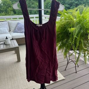 pacsun maroon right dress with slit on side